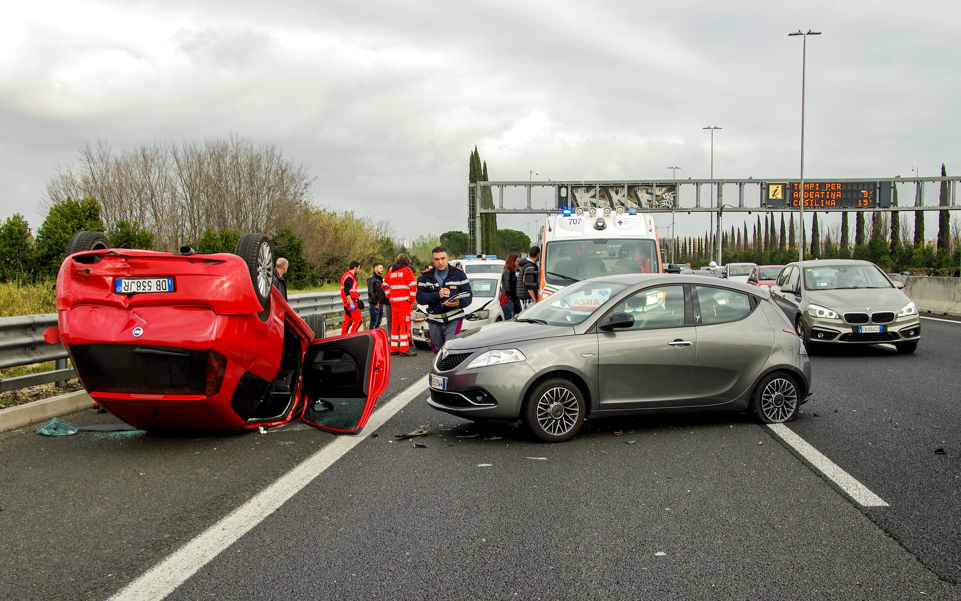 multiple car collision